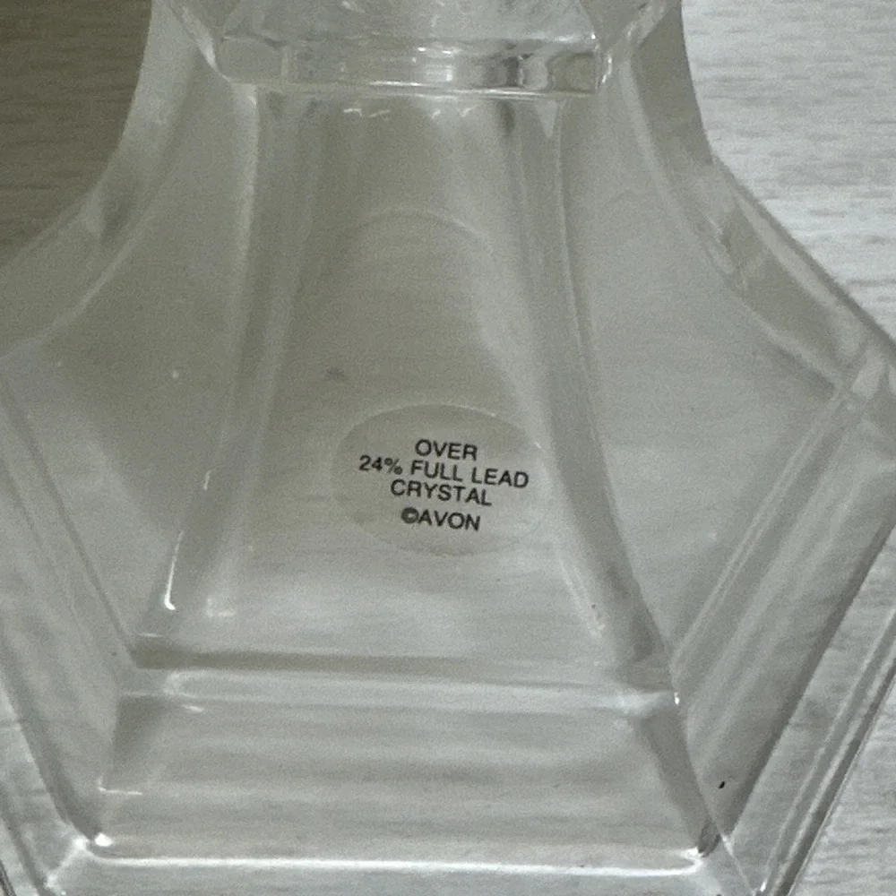 AVON‎ President's Club Happy Birthday Candle Holders 24% Lead Crystal (Set of 2)